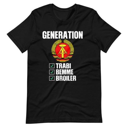 Generation DDR T-Shirt, Trabi, Bemme, Broiler