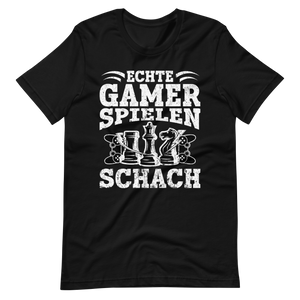 Echte Gamer Spielen Schach T-Shirt - Lustiges Geschenk für Schachspieler