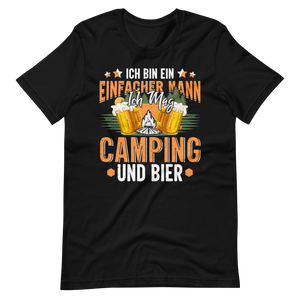 Camping und Bier T-Shirt für einfache Männer