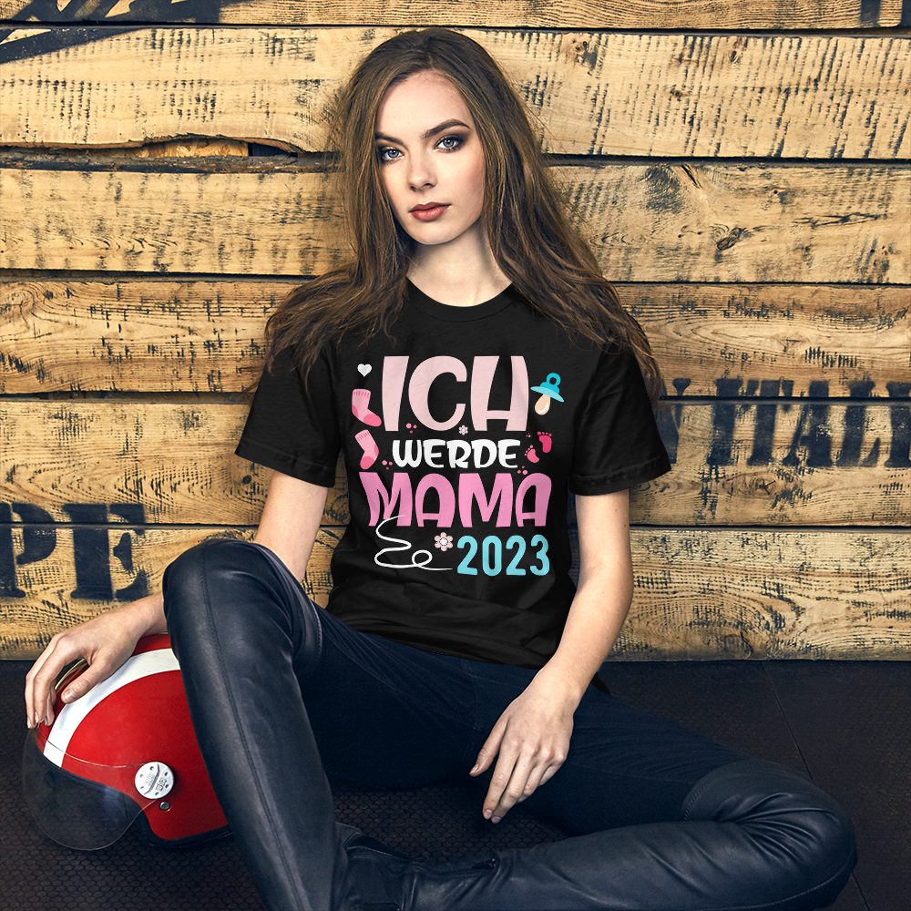 Lustiges T-Shirt "Ich werde Mama - 2023" für werdende Mütter