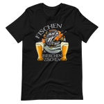 Lustiges T-Shirt "Fischen und Bierchen zischen" für Angelliebhaber