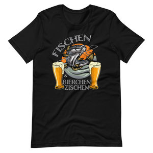 Lustiges T-Shirt "Fischen und Bierchen zischen" für Angelliebhaber