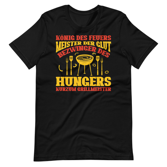 König des Feuers! Lustiger Grillmeister T-Shirt