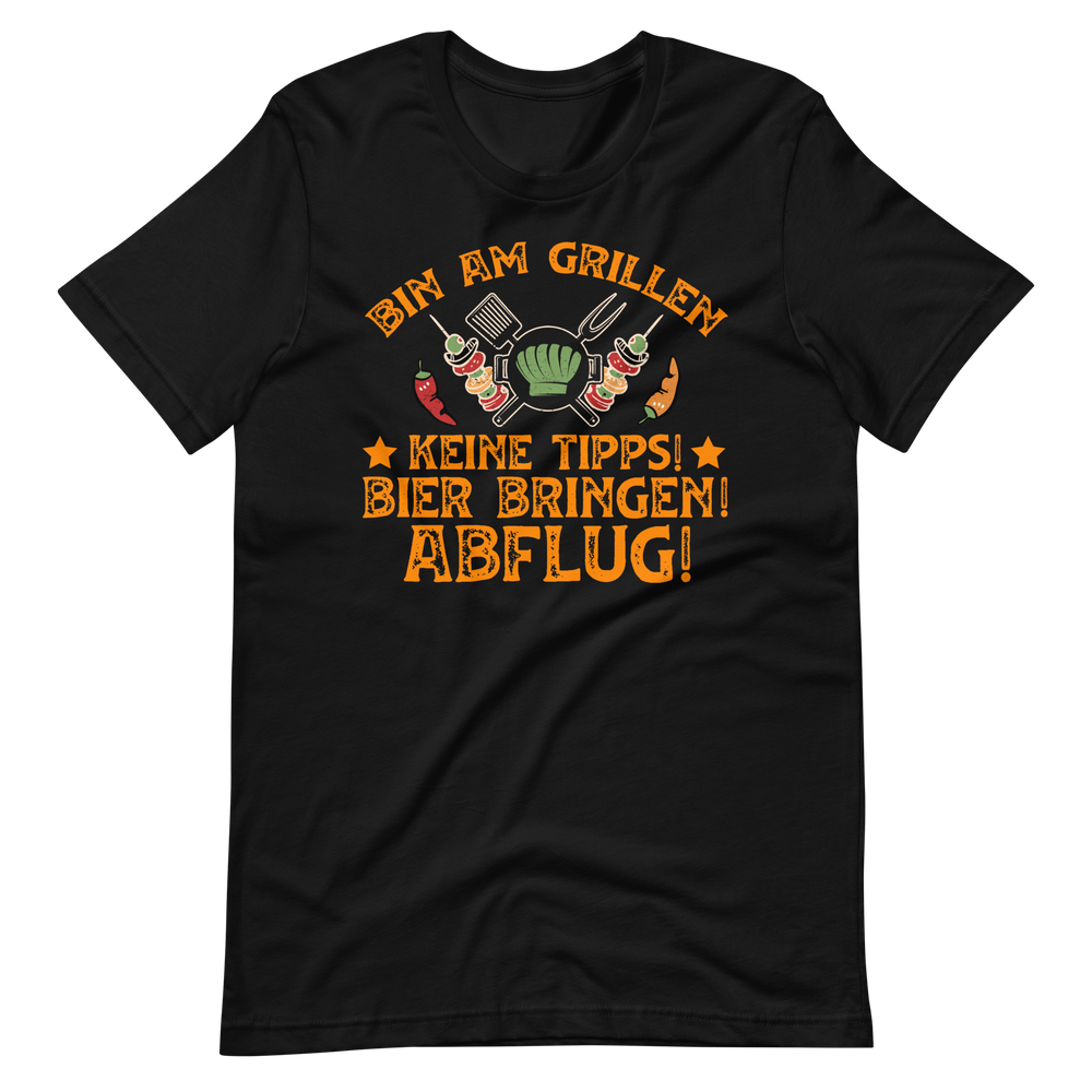 Lustiges Grill T-Shirt - Bin am Grillen!