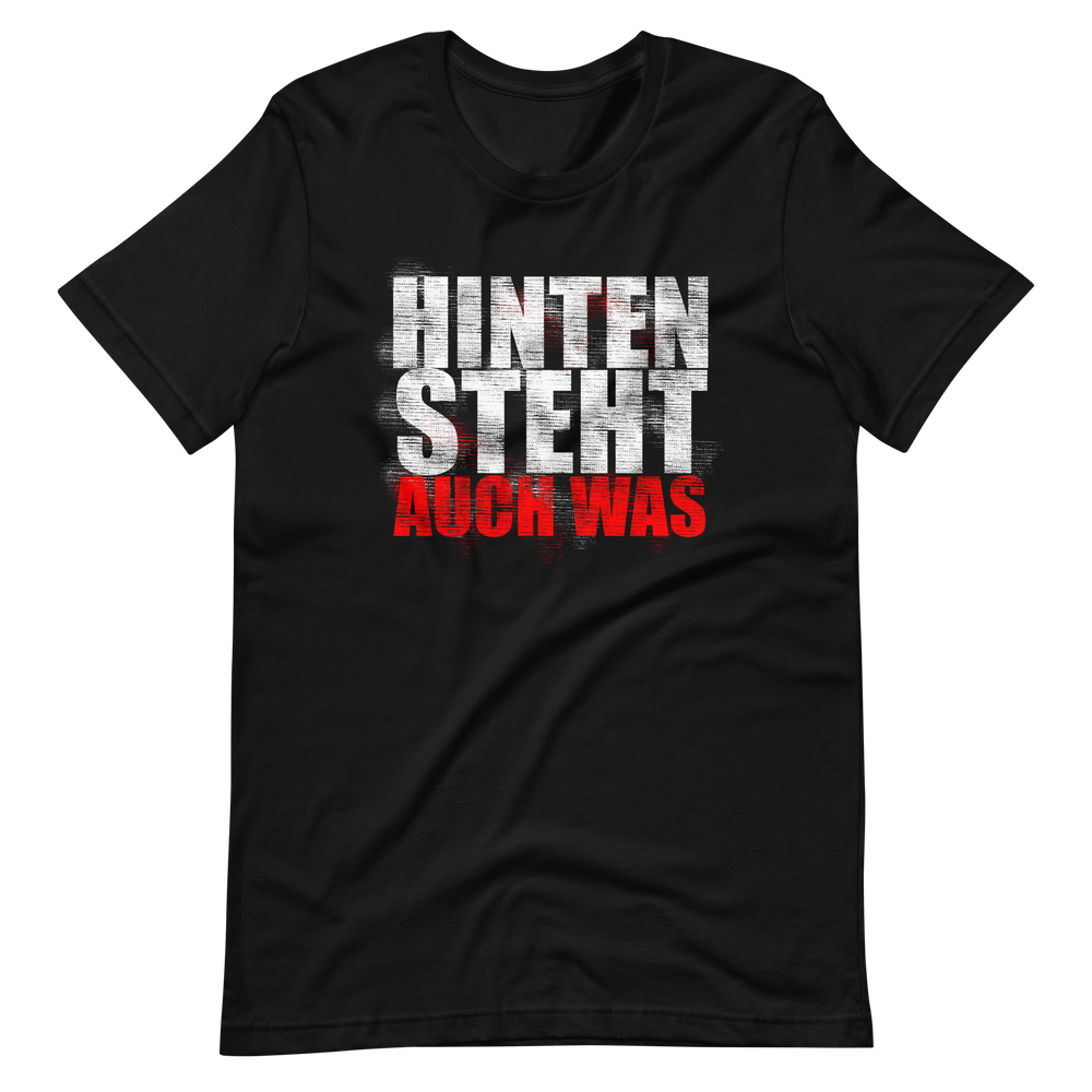 Lustiges T-Shirt "Hinten auch was!" | Witziger Slogan