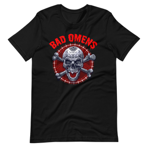 Coole T-Shirt Bad Omens! Totenkopf Style! | Unheilvoller Look