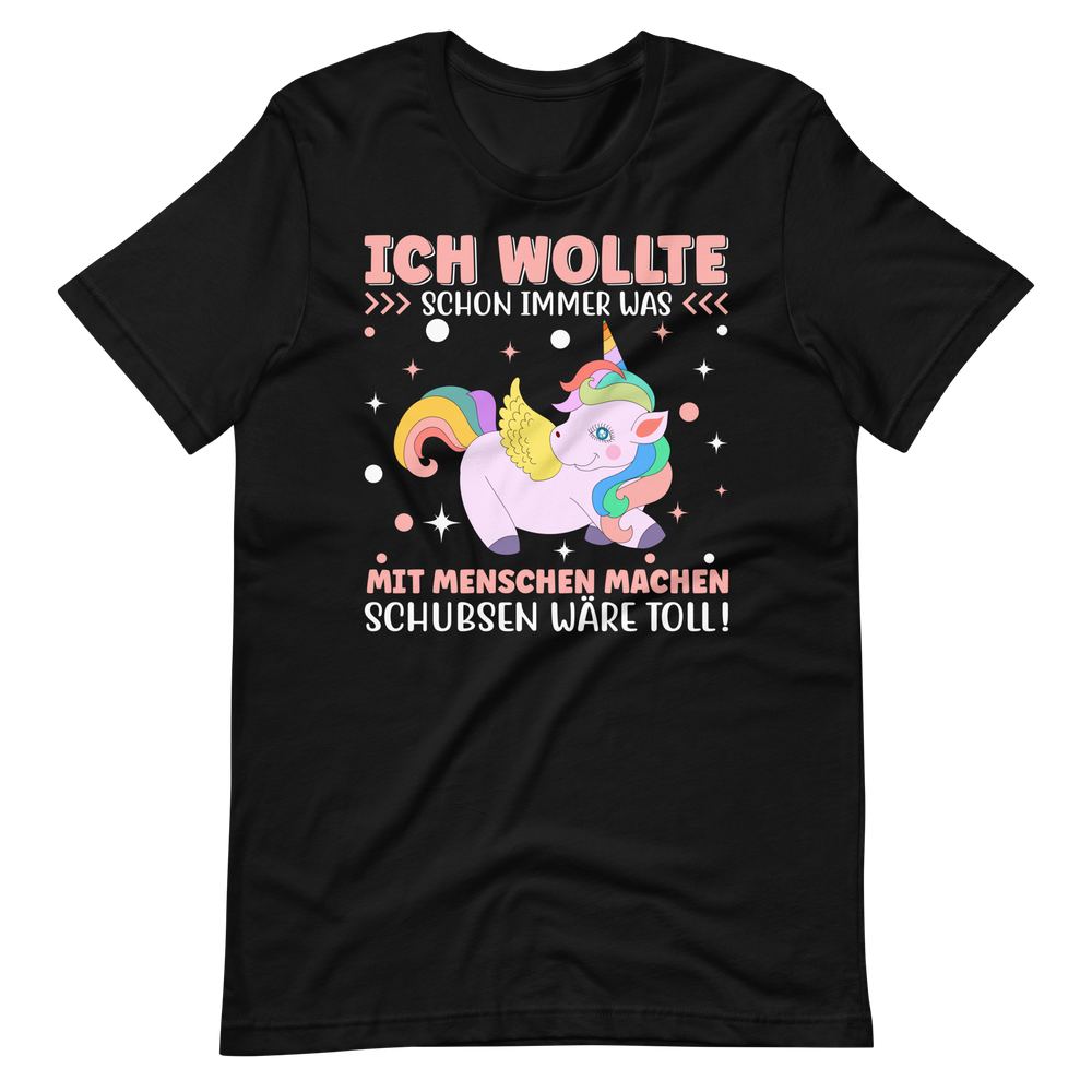 Lustiges T-Shirt "Ich wollte immer mit Menschen arbeiten, schubsen wäre toll" | Lustige Geschenkidee