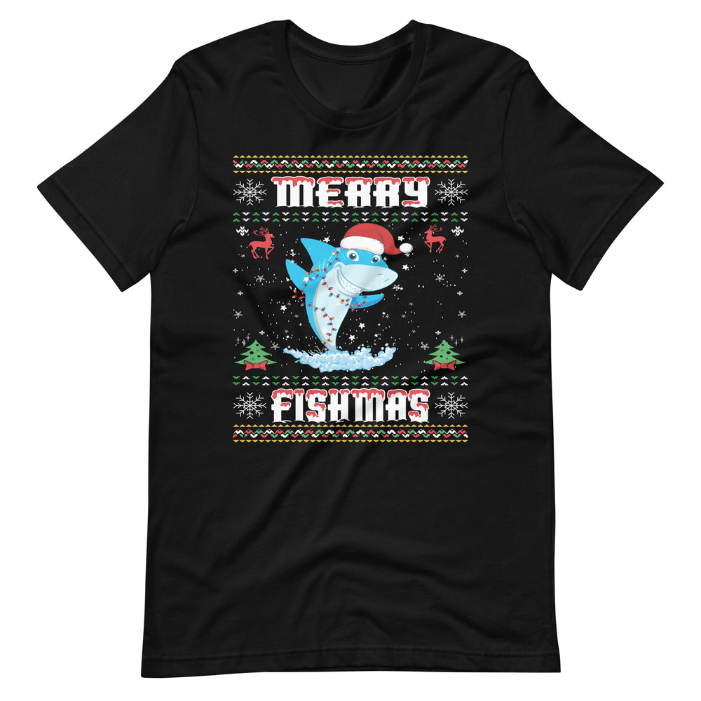 Merry Christmas Fishmas. Weihnachten Hai T-Shirt