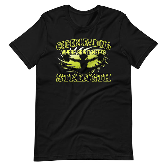 Cheerleading: Wo Geist auf Stärke trifft! Lustiges Design T-Shirt