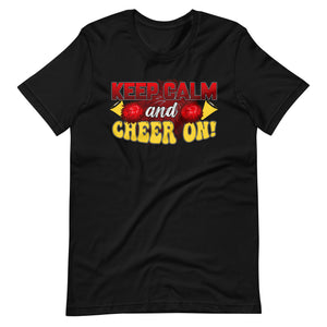 Keep Calm and CHEER ON! - Cheerleading T-Shirt