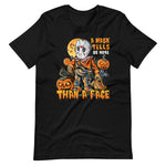 Halloween T-Shirt: A Mask tells more than a Face - Gruseliges Statement!