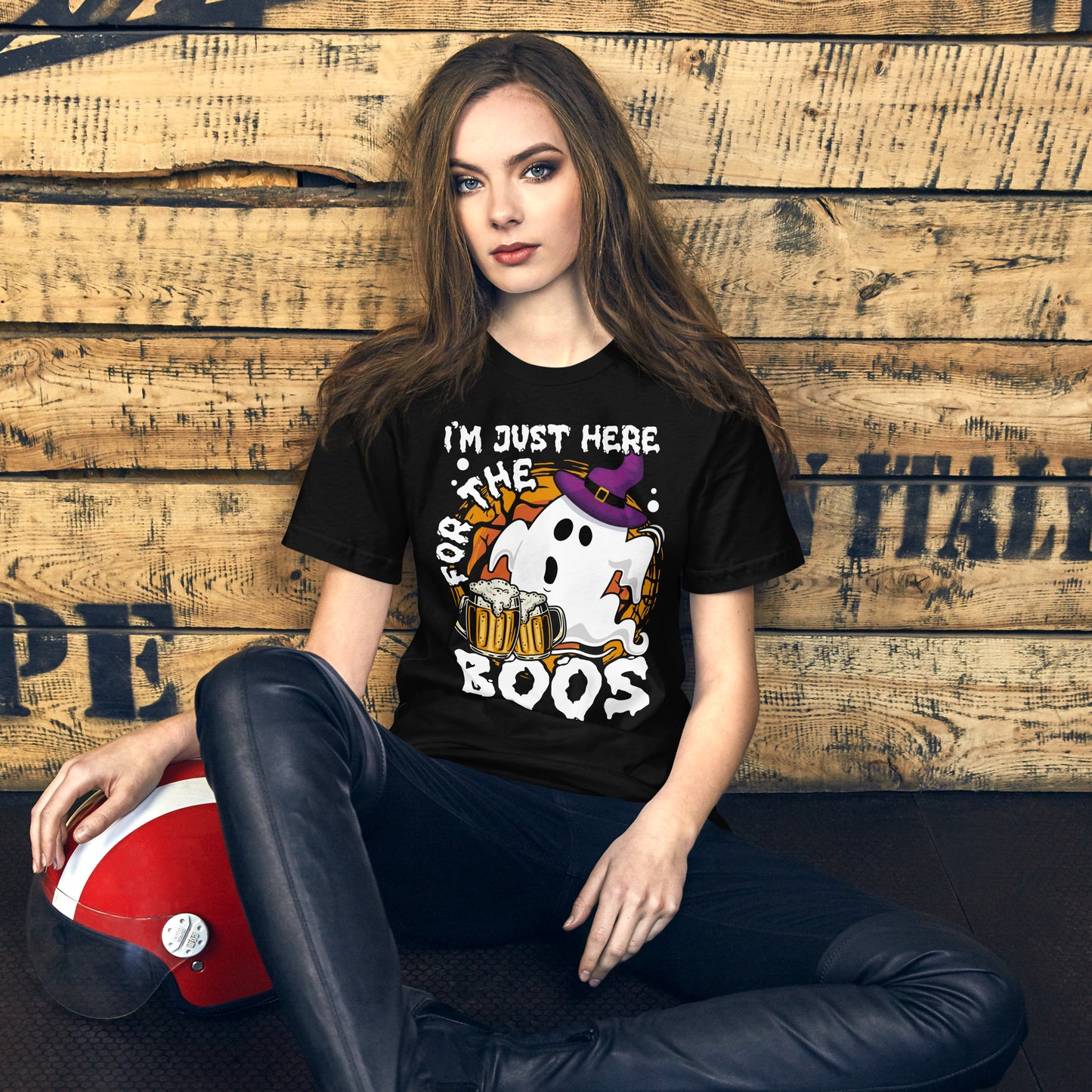 Halloween T-Shirt: I am just here for the BOOS! Lustiges Gruselshirt