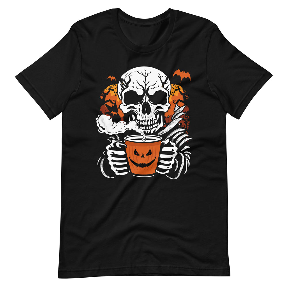 Skull Coffee - Kaffee Zeit. Gruseliges T-Shirt für Kaffeeliebhaber