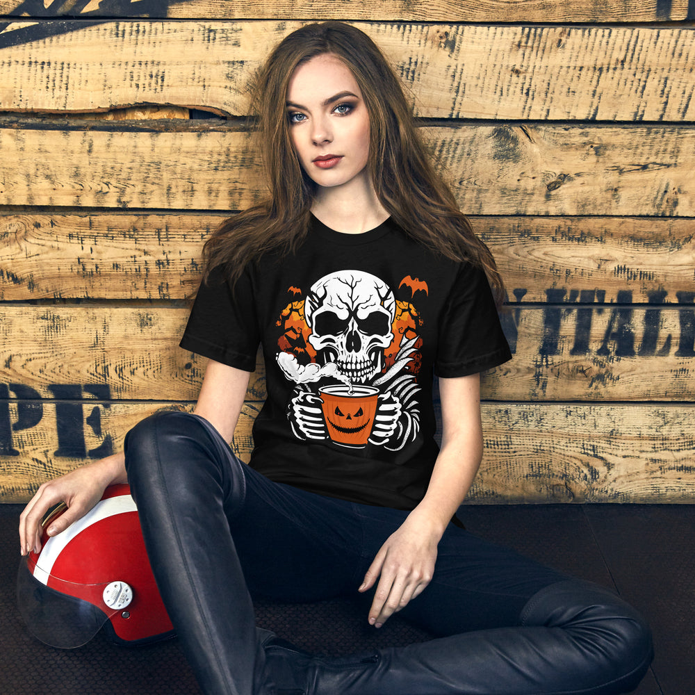 Skull Coffee - Kaffee Zeit. Gruseliges T-Shirt für Kaffeeliebhaber