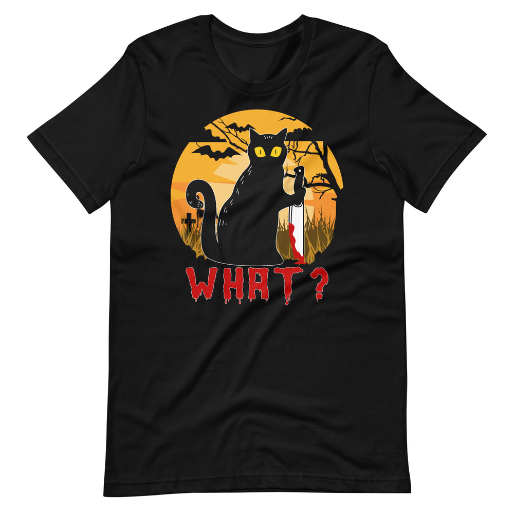 Halloween T-Shirt: WHAT. Katzen Horror - Gruselige Katzenträtsel