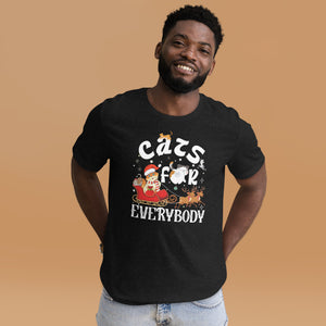 Cats for everybody - Einzigartiges Weihnachten Katzen T-Shirt für Tierliebhaber