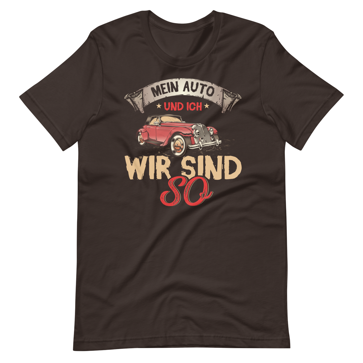 Mein Auto und ich, wir sind so! T-Shirt - Lustiges Geschenk für Autofahrer
