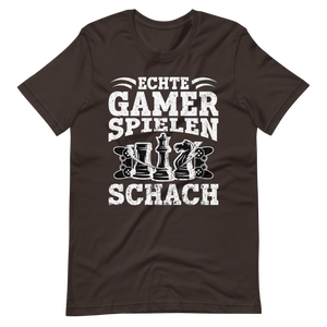 Echte Gamer Spielen Schach T-Shirt - Lustiges Geschenk für Schachspieler