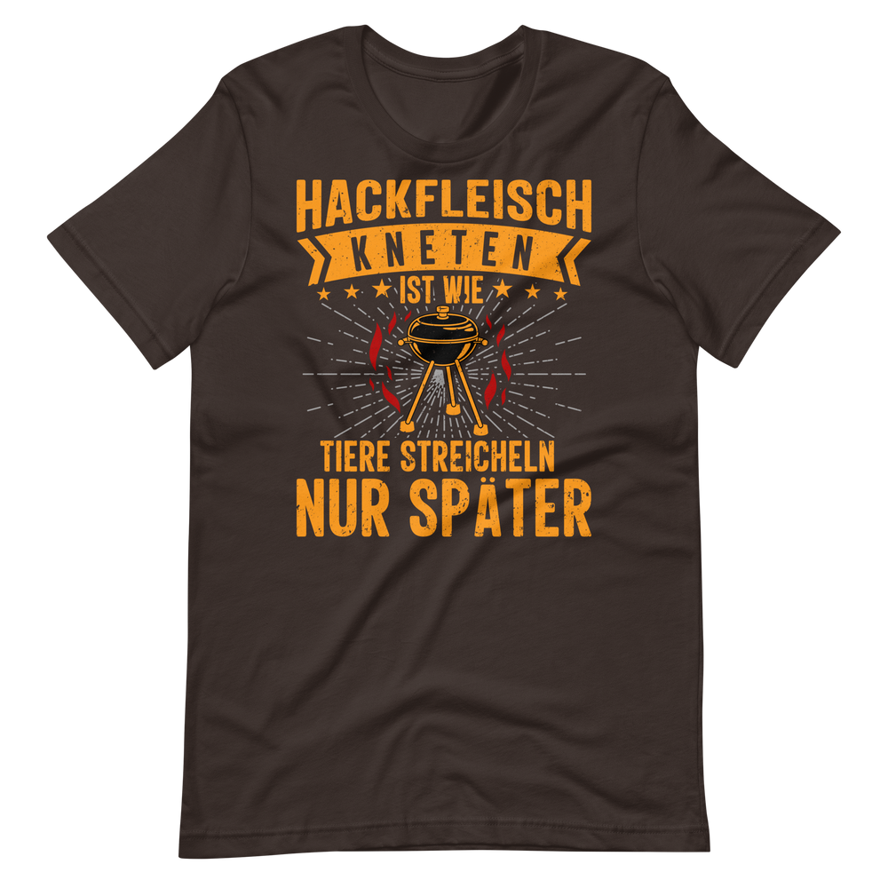 Lustiges Hackfleisch T-Shirt - Tiere streicheln & Grillen