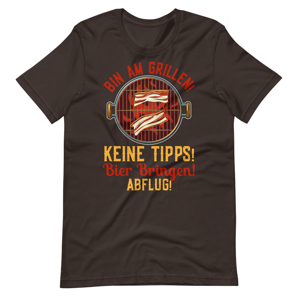 Lustiges Grill T-Shirt - Keine Tipps, Bier her und Abflug!