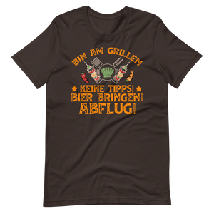 Lustiges Grill T-Shirt - Bin am Grillen!