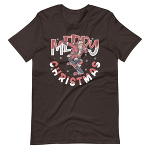 Merry Christmas Skater - Weihnachten Skateboard T-Shirt