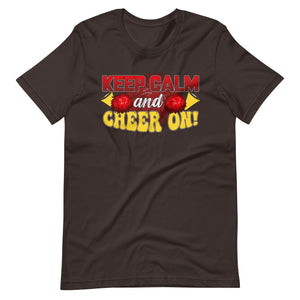 Keep Calm and CHEER ON! - Cheerleading T-Shirt