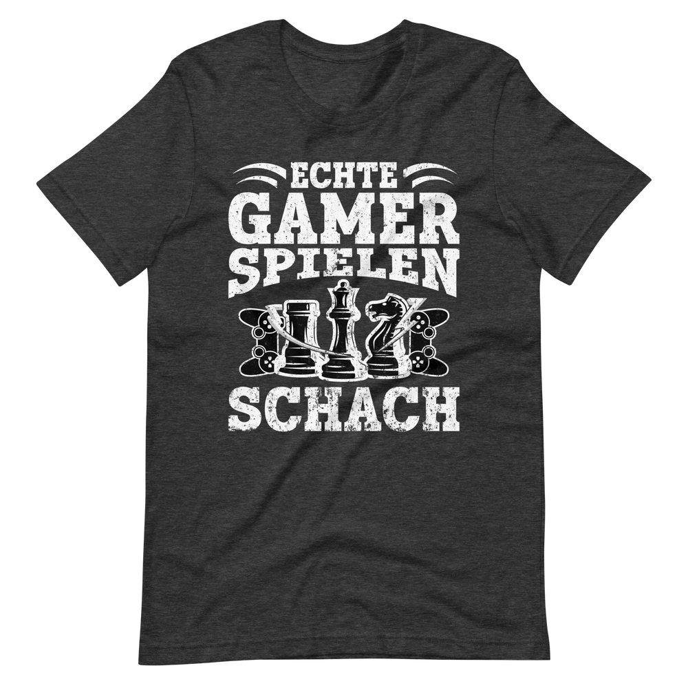 Echte Gamer Spielen Schach T-Shirt - Lustiges Geschenk für Schachspieler