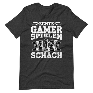 Echte Gamer Spielen Schach T-Shirt - Lustiges Geschenk für Schachspieler