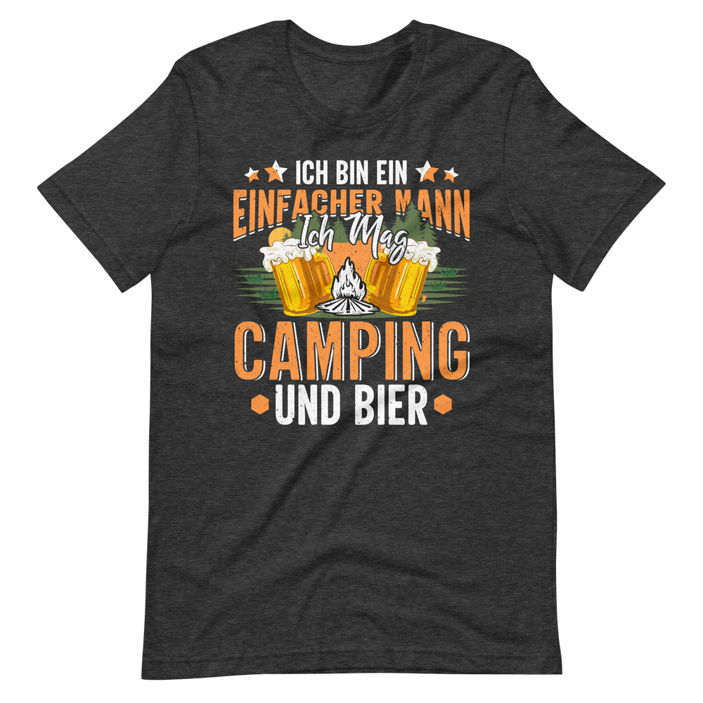 Camping und Bier T-Shirt für einfache Männer