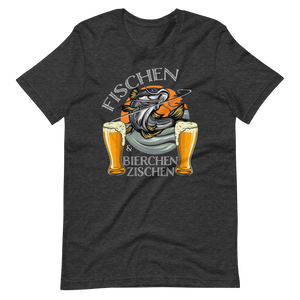 Lustiges T-Shirt "Fischen und Bierchen zischen" für Angelliebhaber