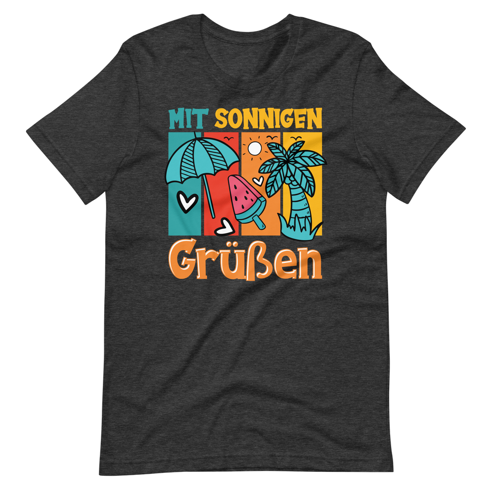 Sommer-T-Shirt "Sonnige Grüße!" | Positiver Style