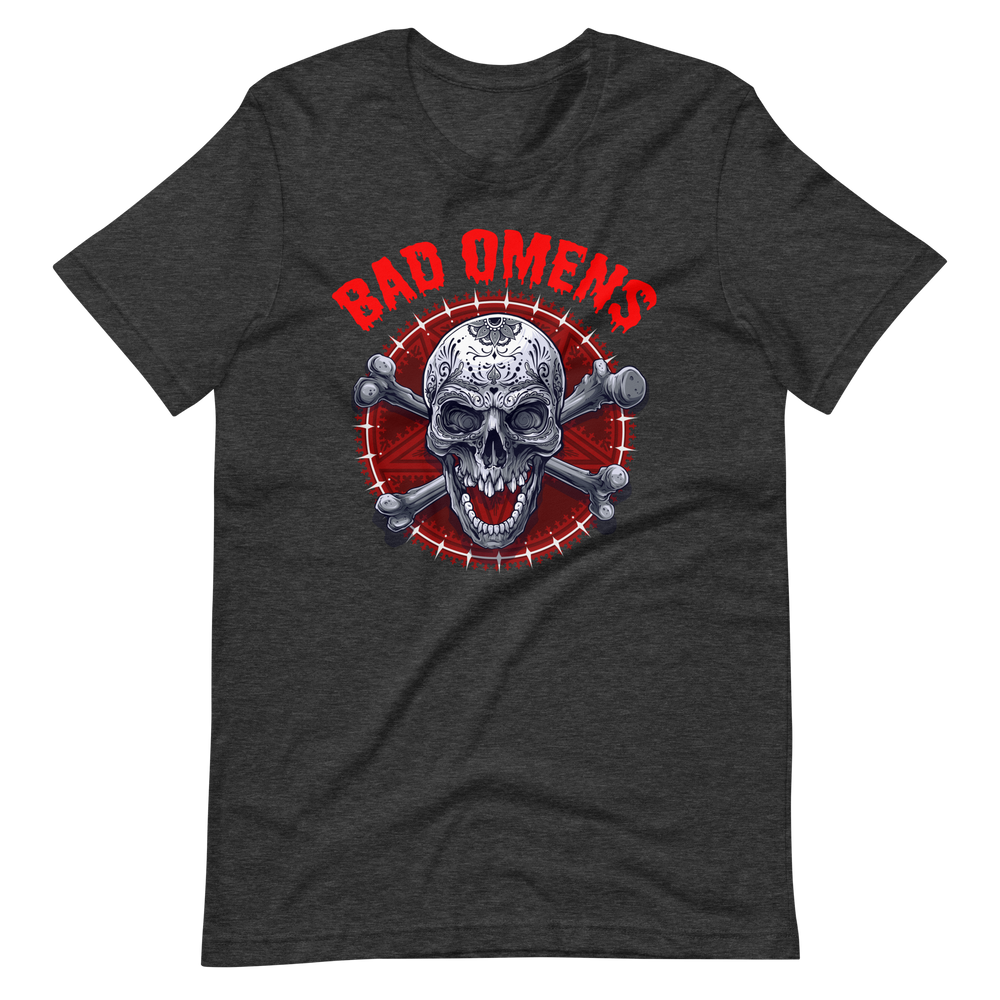 Coole T-Shirt Bad Omens! Totenkopf Style! | Unheilvoller Look