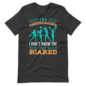 Cheerleader Shirt – I’m A Cheerleader I Don’t Know The Words ‘I Can’t’ And ‘I’m Scared