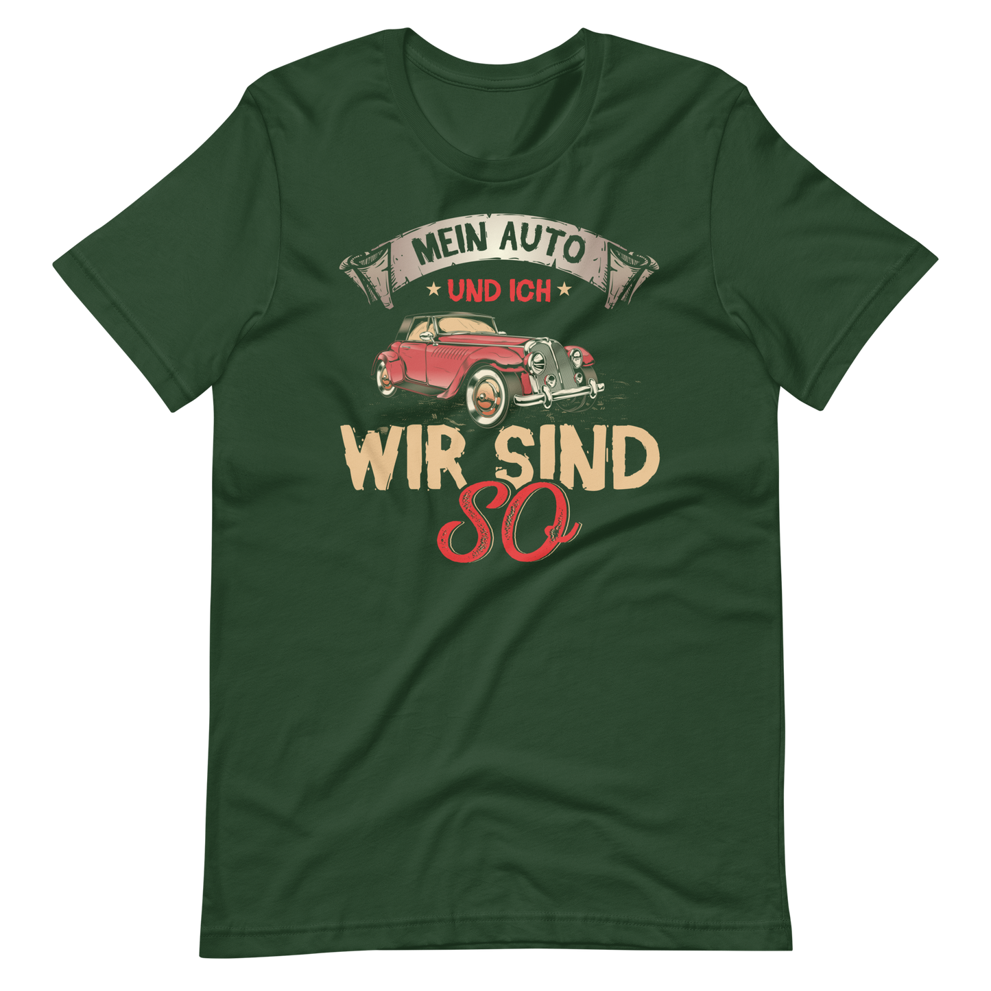 Mein Auto und ich, wir sind so! T-Shirt - Lustiges Geschenk für Autofahrer