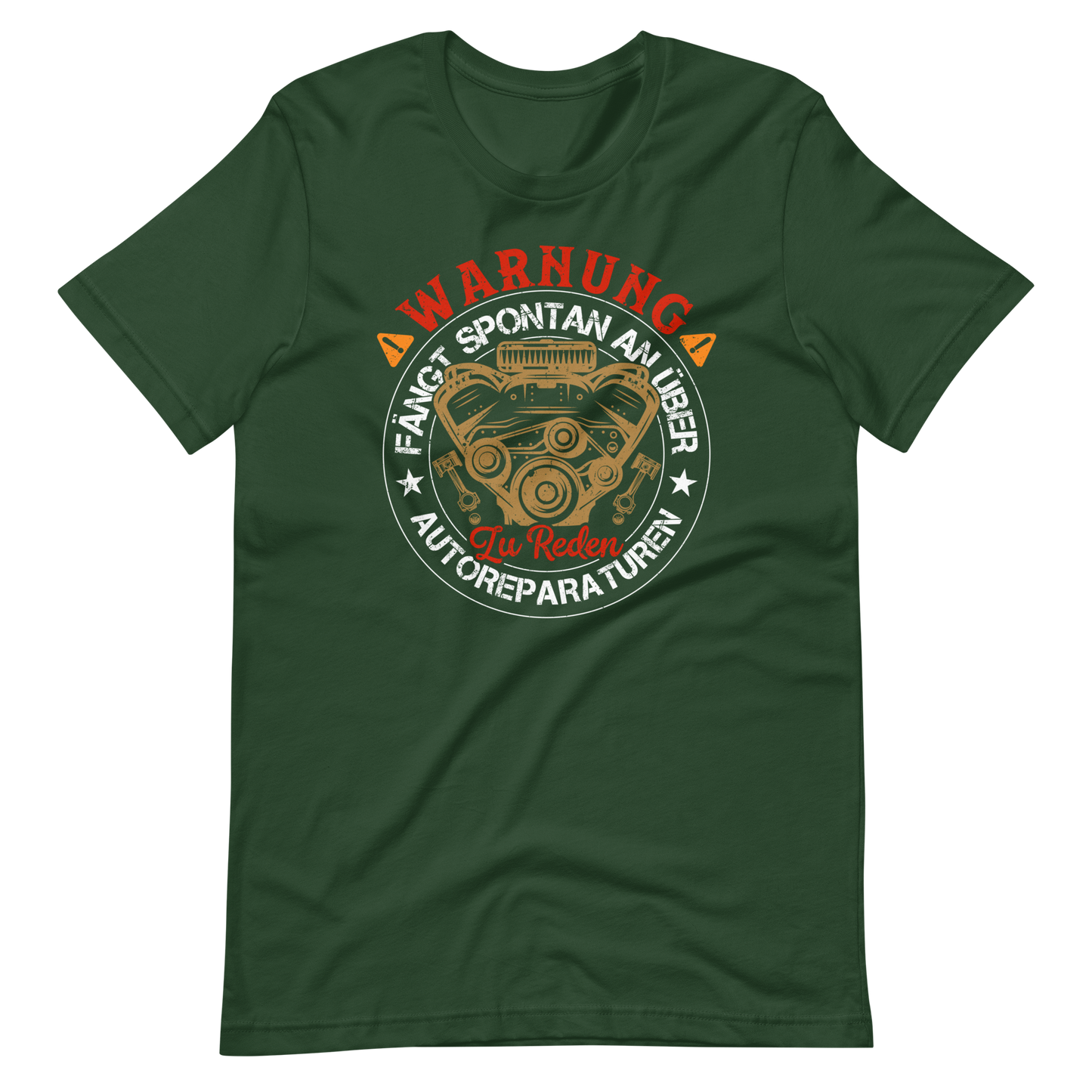 Warnung, spricht einfach so über Autoreparaturen T-Shirt - Lustige Auto Mechaniker Geschenkidee