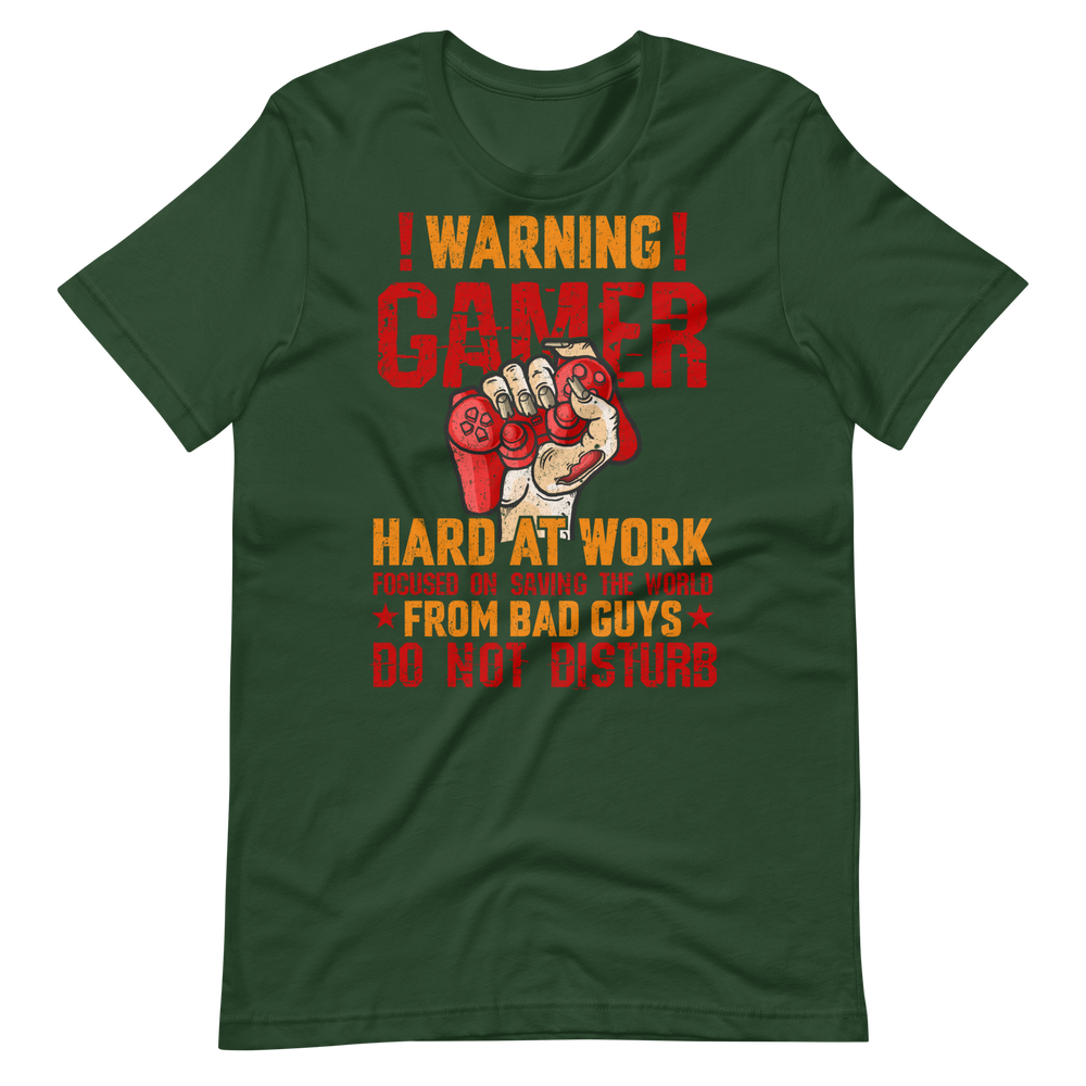 Gamer Hard at Work Shirt! Gaming T-Shirt Fun Gamer Gamelover Funny Working