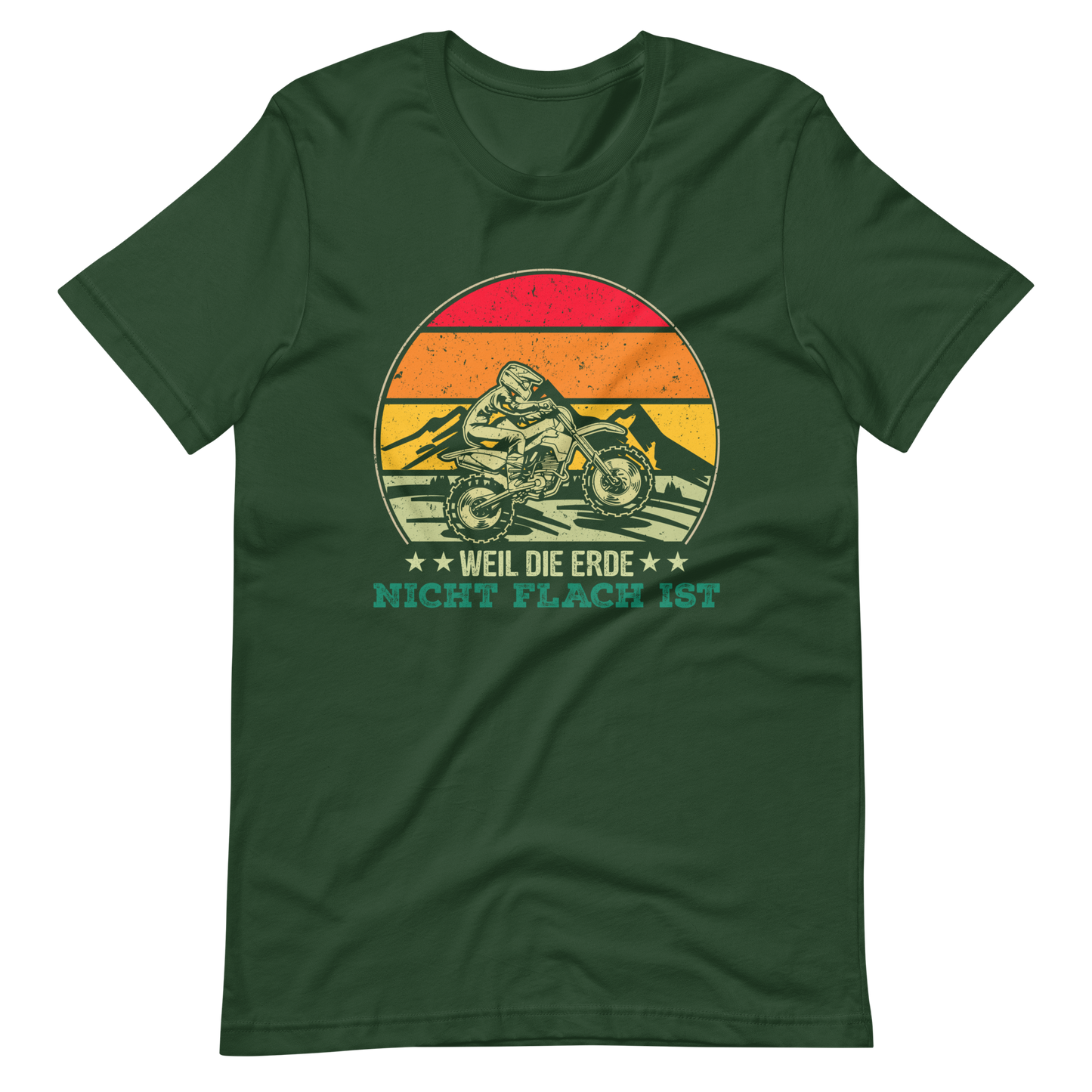 Die Erde ist nicht flach! Motocross T-Shirt