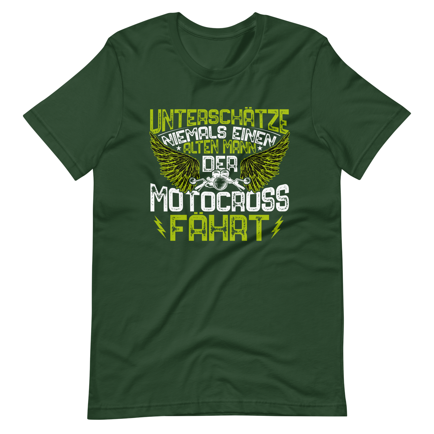 Alter Mann, Motocross - unterschätze nie! T-Shirt