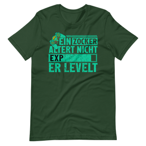 Gamer Shirt: Ein Zocker altert nicht, er Levelt