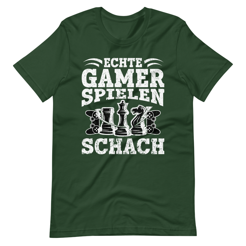 Echte Gamer Spielen Schach T-Shirt - Lustiges Geschenk für Schachspieler