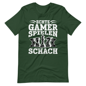 Echte Gamer Spielen Schach T-Shirt - Lustiges Geschenk für Schachspieler