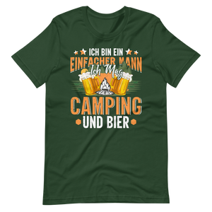 Camping und Bier T-Shirt für einfache Männer