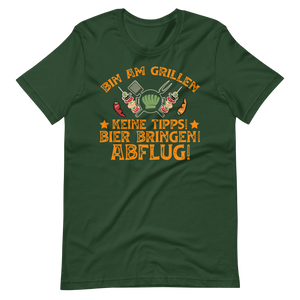 Lustiges Grill T-Shirt - Bin am Grillen!