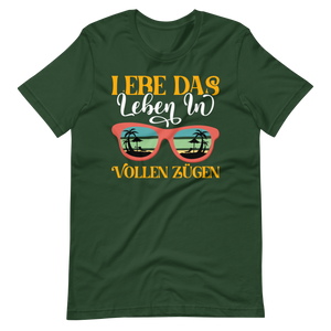 Sommer-T-Shirt "Lebe das Leben!" | Positiver Style