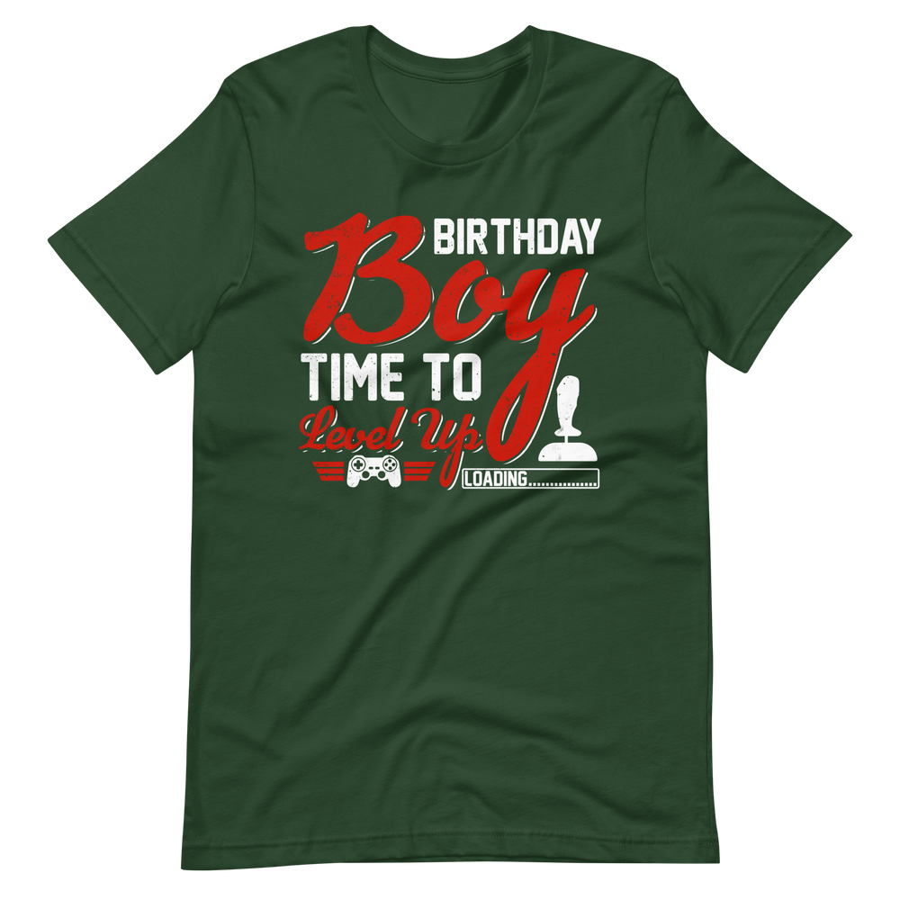 Lustiges Gamer-Shirt - Birthday Boy Time To Level Up - Gamer Shirts