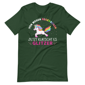 Lustiges T-Shirt "Kein Regenbogen, nur GLITZER!" | Witziger Spruch