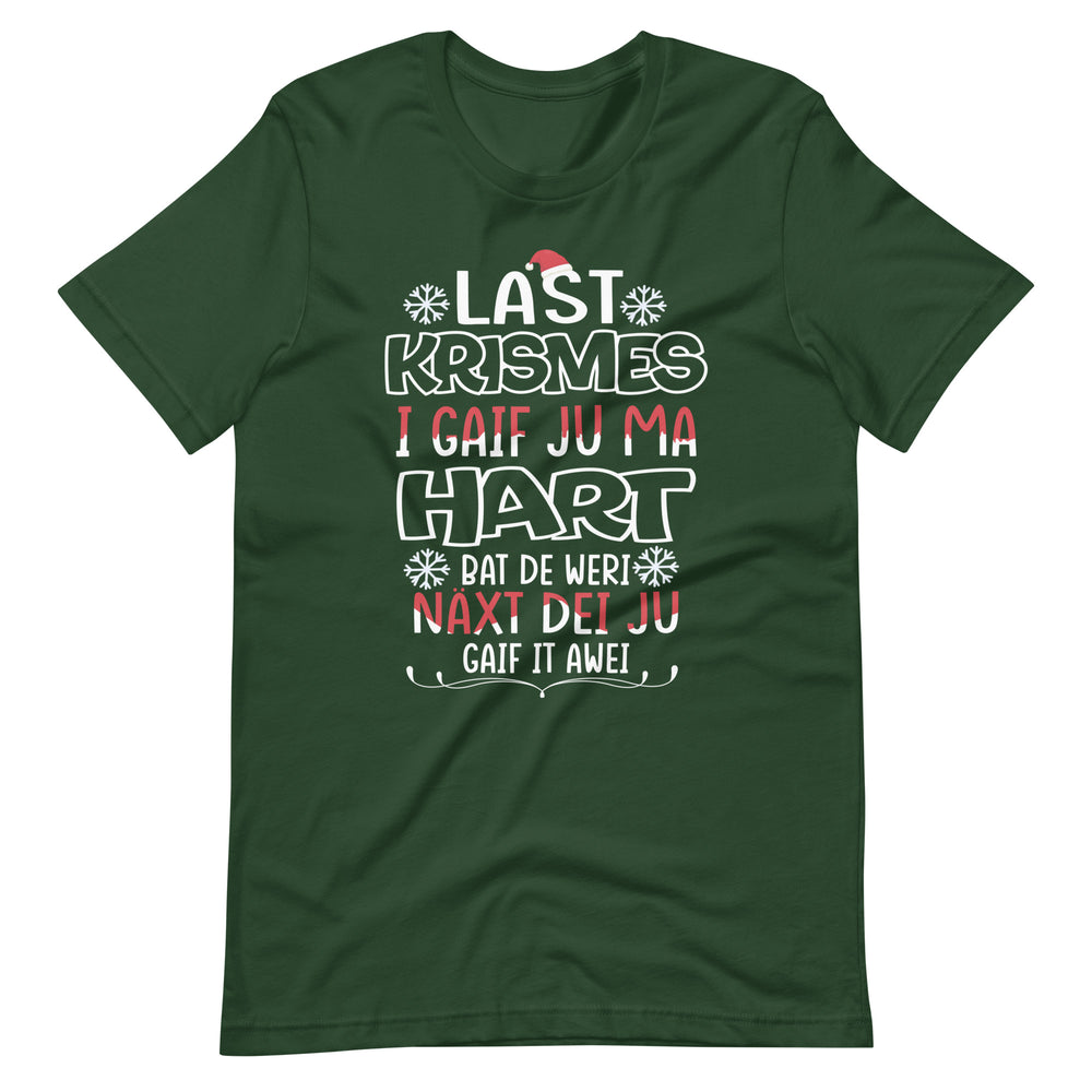 Last Christmas I gave you my heart. Wrong typing. Funny Weihnachten T-Shirt