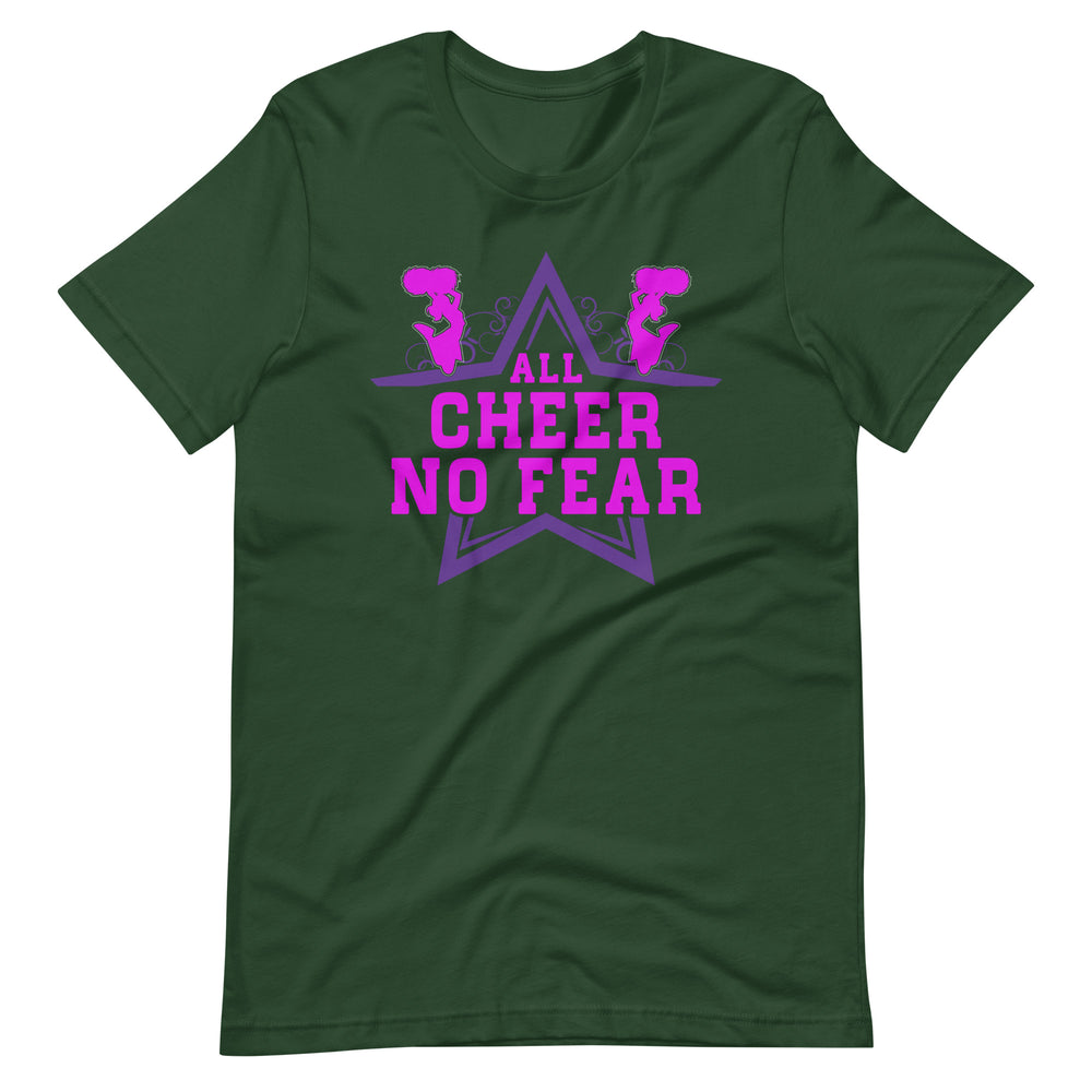 Cheerleading Leidenschaft pur! 'All Cheer, No Fear' T-Shirt für wahre Fans