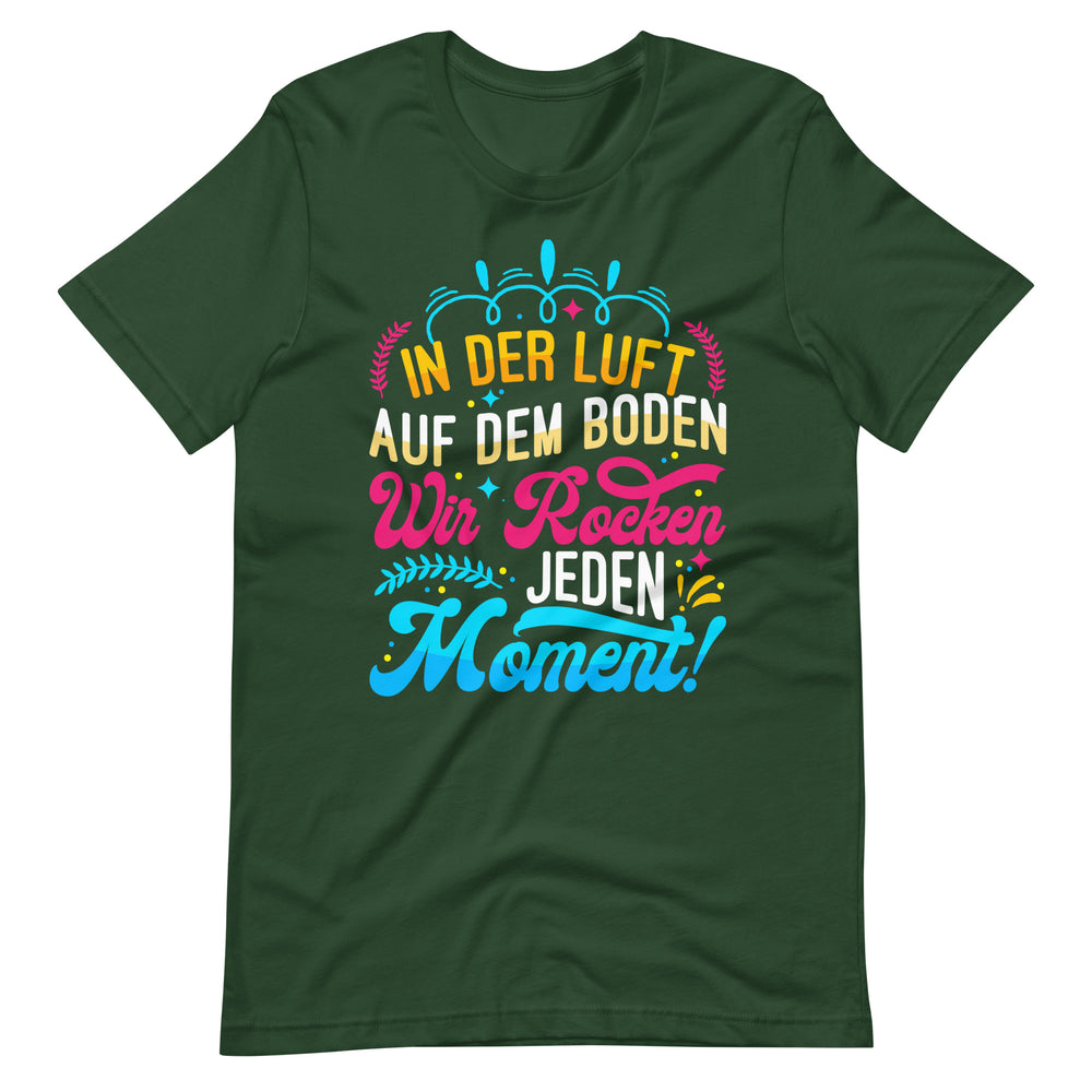 In der Luft, auf dem Boden: Wir rocken den Moment - Cheerleading T-Shirt